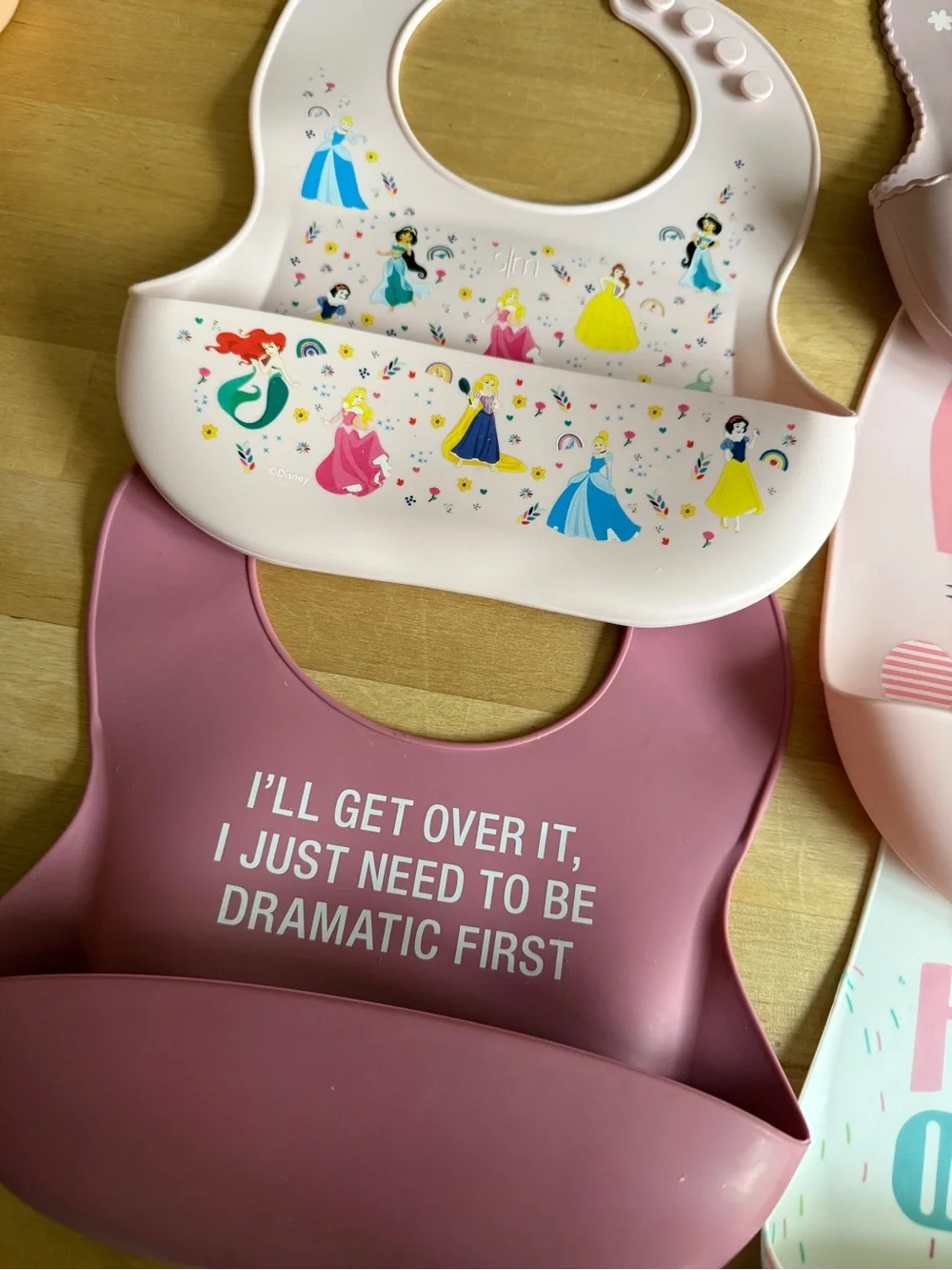 Baby Girl Toddler Silicone Bibs Set of 8